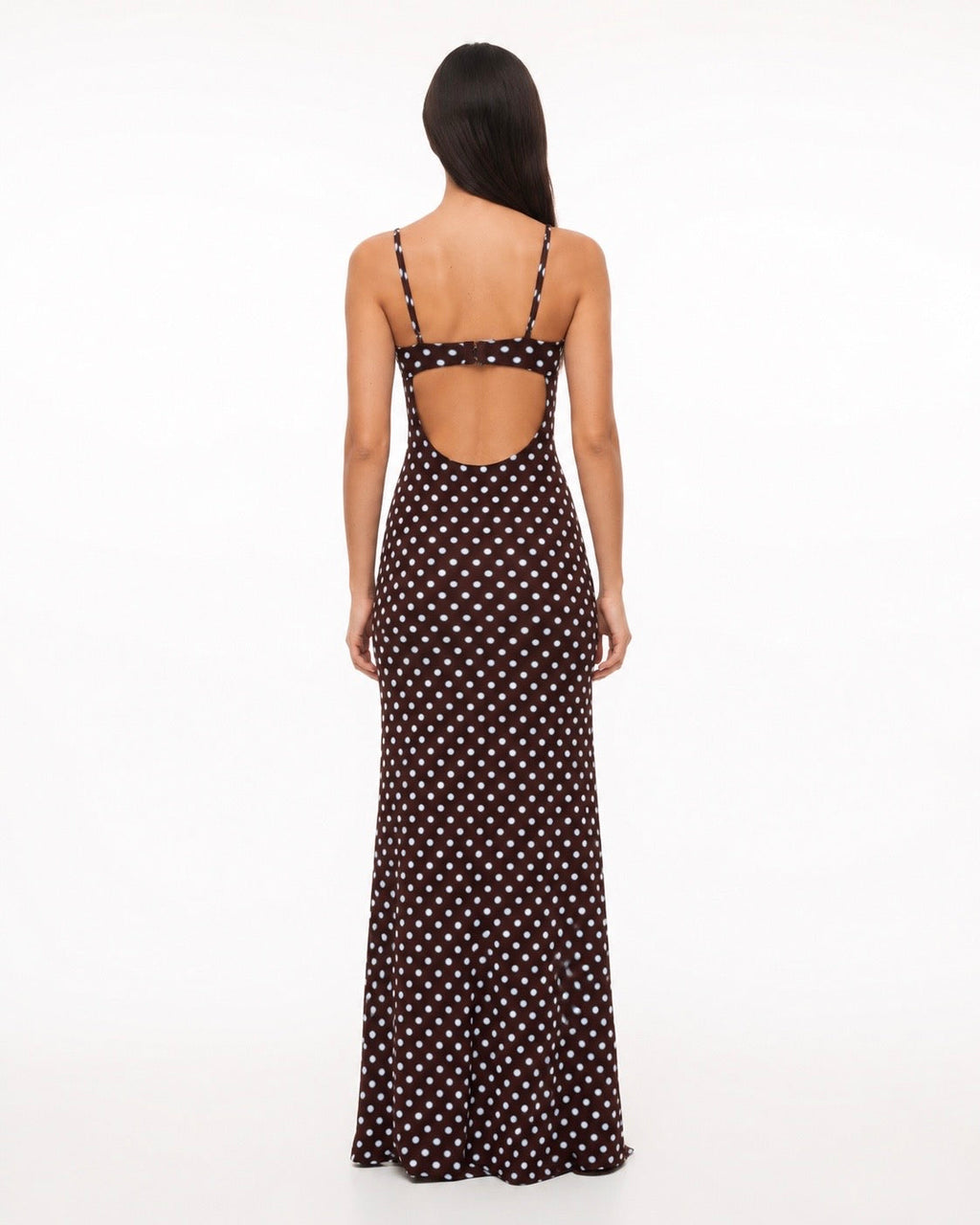 Vestido largo lunares