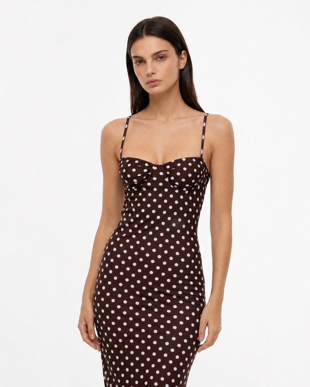 Vestido largo lunares