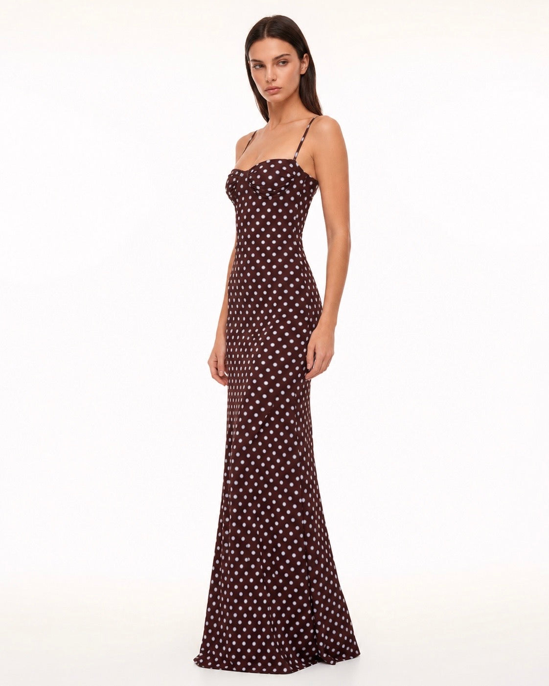 Vestido largo lunares