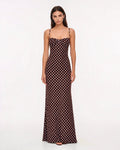 Vestido largo lunares