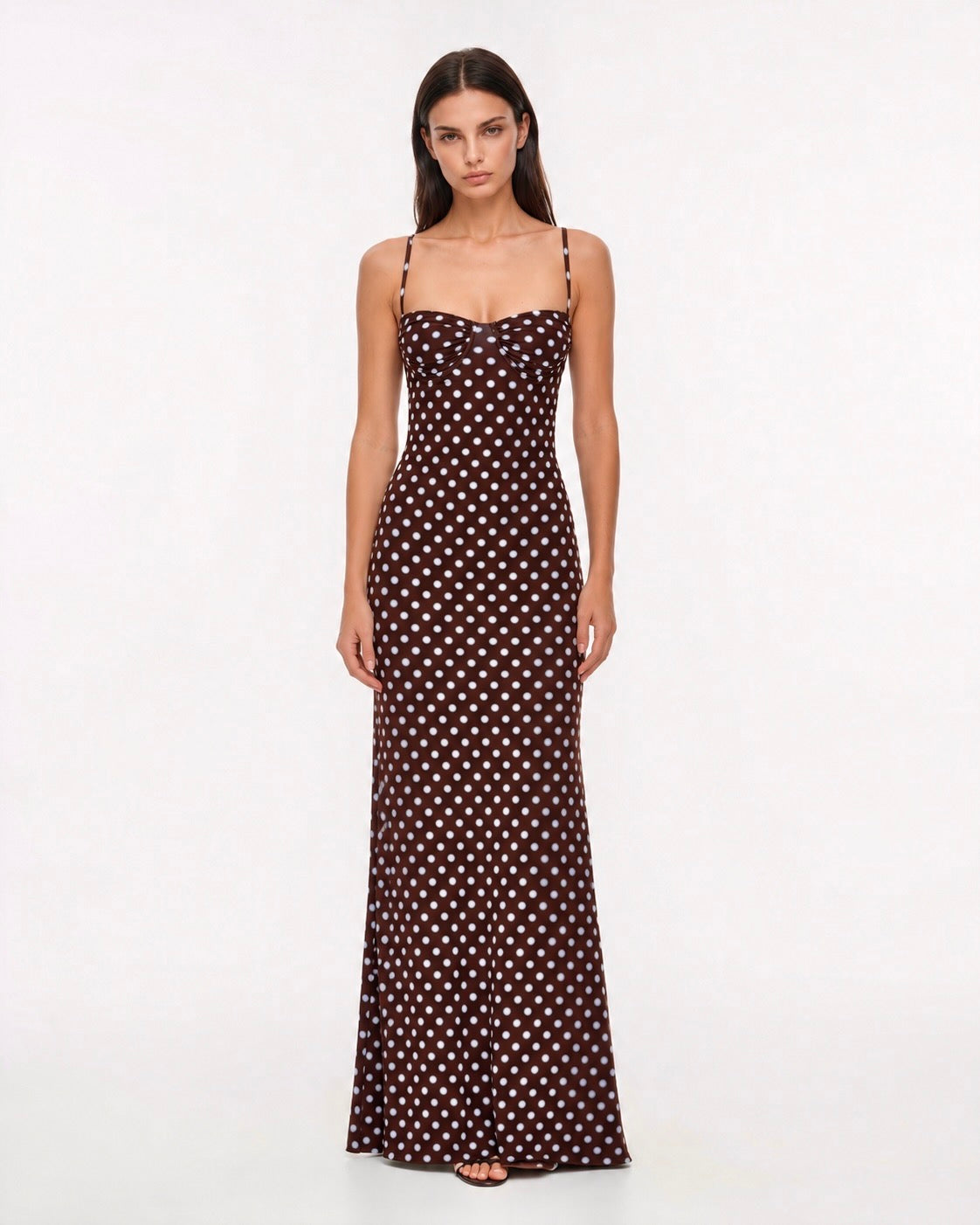 Vestido largo lunares