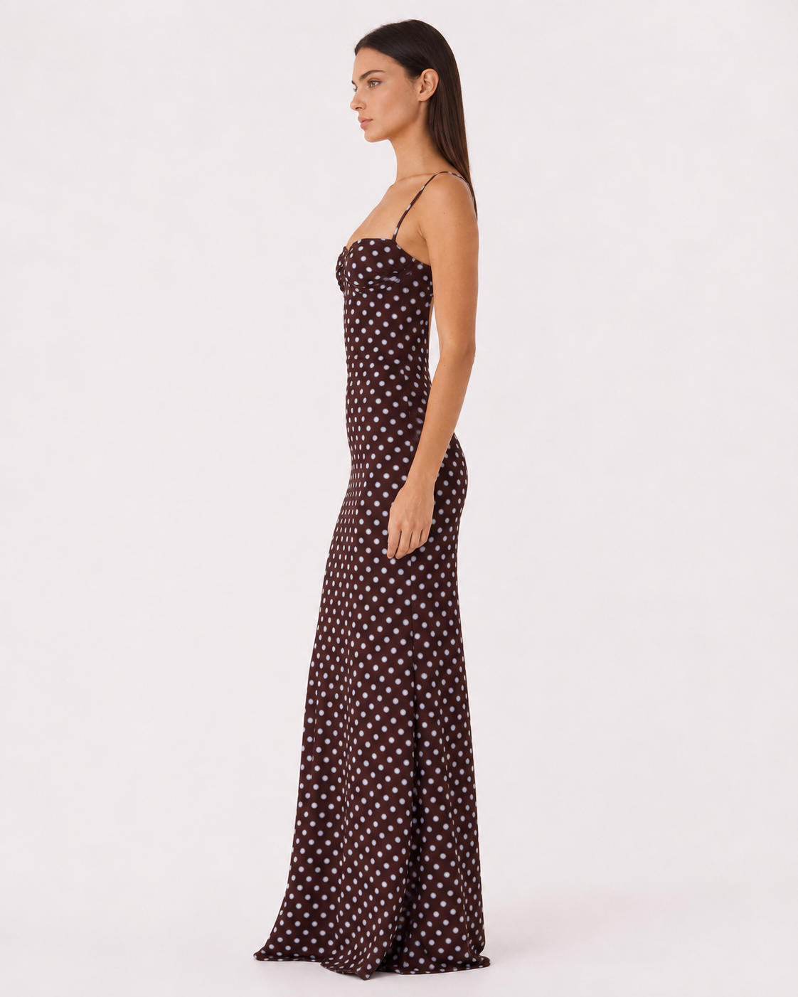 Vestido largo lunares