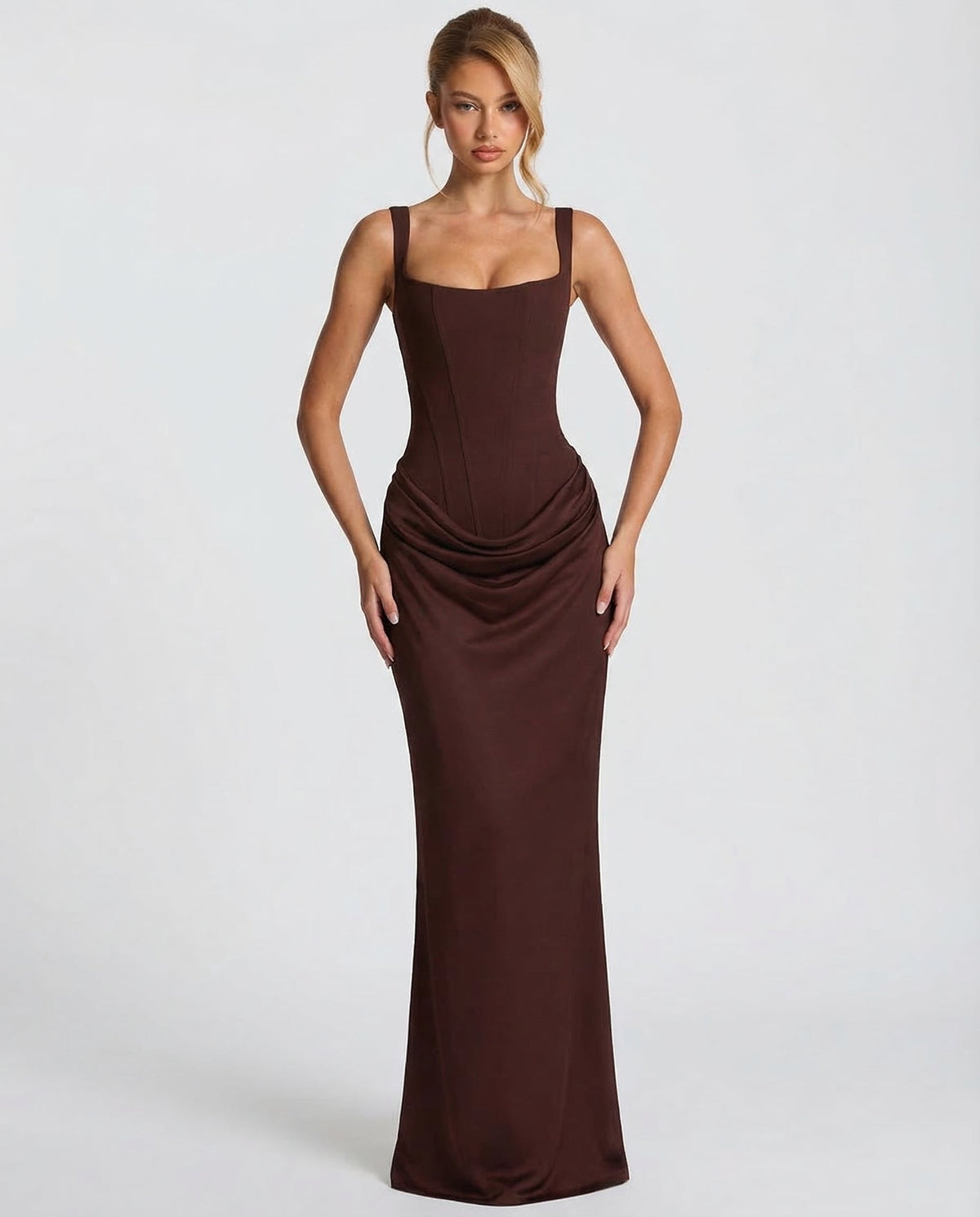 Vestido reloj de arena maxi