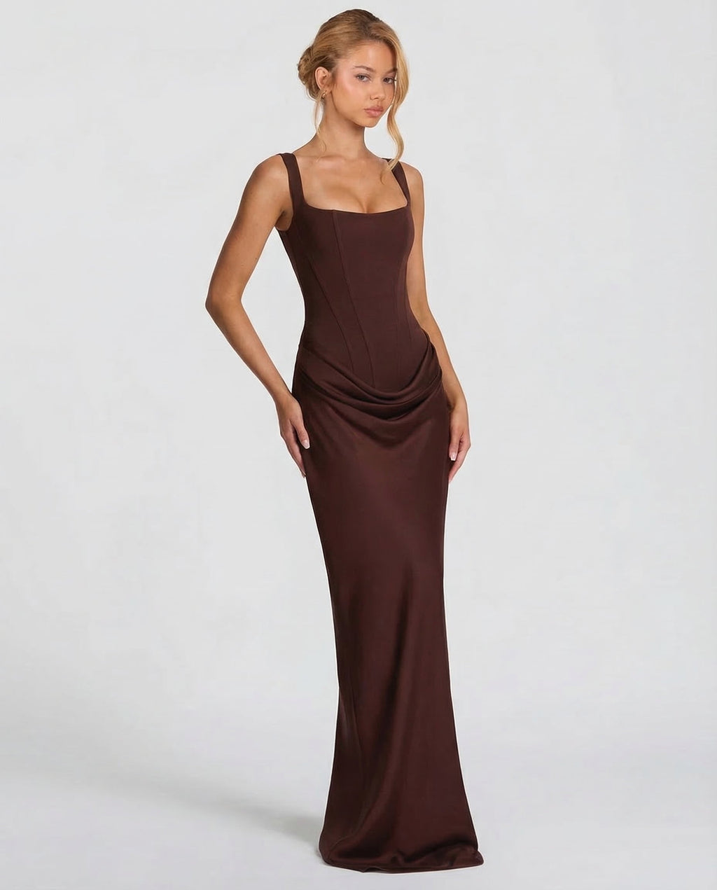 Vestido reloj de arena maxi