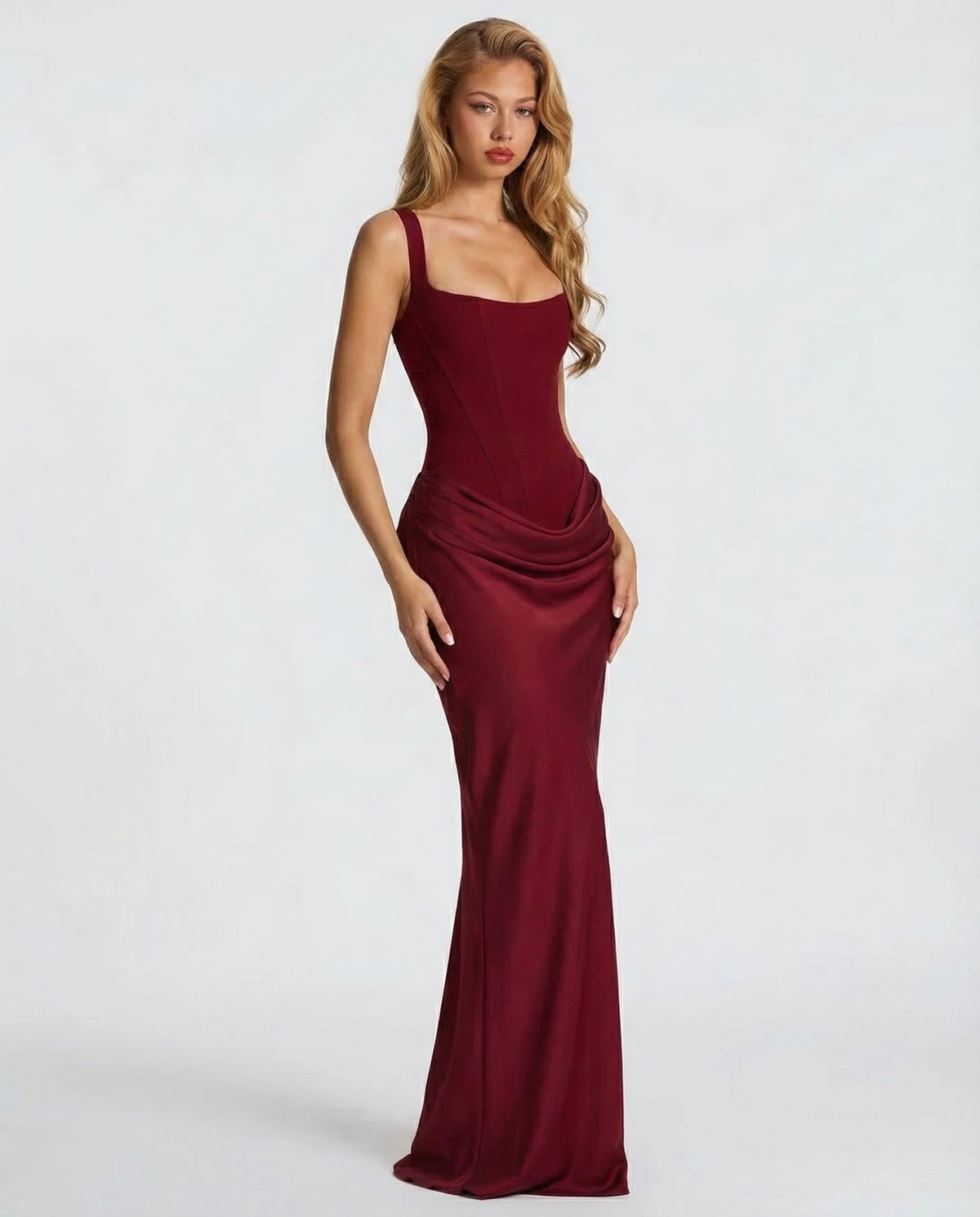 Vestido reloj de arena maxi
