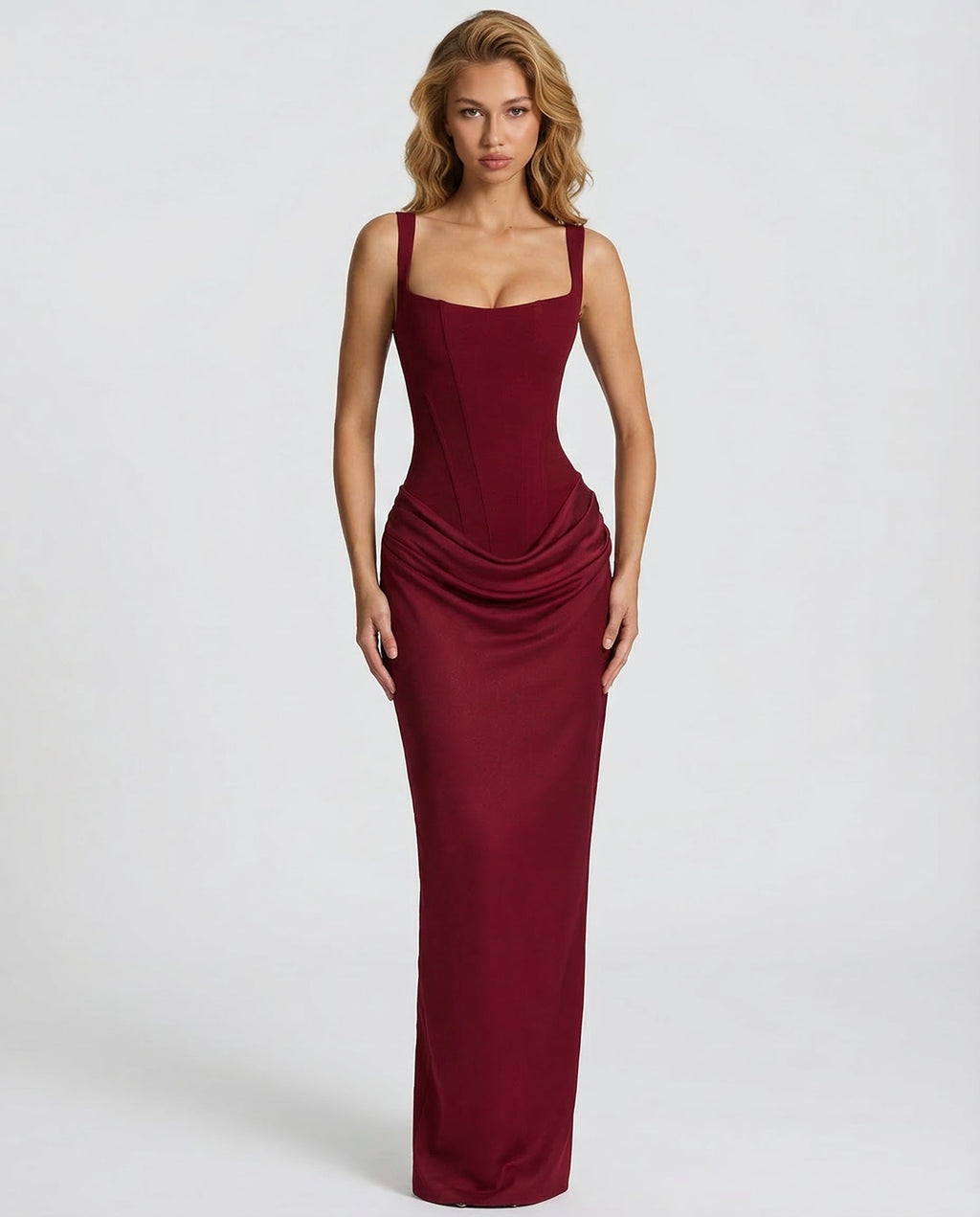 Vestido reloj de arena maxi